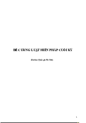Đề cương cuối kì môn Luật Hiến Pháp | Trường Đại học Luật,  Đại học Quốc gia Hà Nội