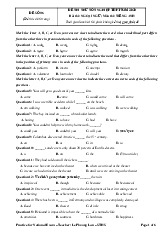 Đề thi thử số 06 Kỳ thi Tốt nghiệp THPT Tiếng Anh 2020 - Tài liệu Tiếng Anh THPT