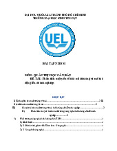 Bài tập quản trị học căn bản | Trường đại học kinh tế - luật đại học quốc gia thành phố Hồ Chí Minh