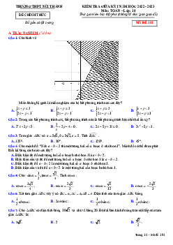 Đề giữa học kỳ 1 Toán 10 năm 2022 – 2023 trường THPT Núi Thành – Quảng Nam