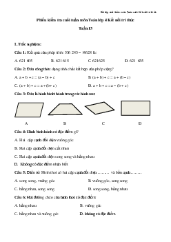 Bài tập cuối tuần Toán lớp 4 Kết nối tri thức - Tuần 15 (Nâng cao)