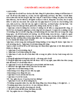 Chuyên đề Nghị luận xã hội bồi dưỡng HSG Ngữ văn 7