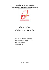 Bài thi cuối kì môn Kỹ năng làm việc nhóm | Học viện Công Nghệ Bưu Chính Viễn Thông