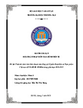 Phân tích tình hình kinh doanh của Công ty Cổ phần Dược liệu và Thực phẩm Việt Nam | Bài thảo luận Tài chính tiền tệ