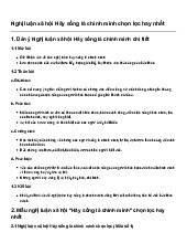 Nghị luận xã hội Hãy sống là chính mình chọn lọc hay nhất | Ngữ văn 9