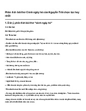 Phân tích bài thơ Cảnh ngày hè của Nguyễn Trãi chọn lọc hay nhất | Ngữ văn 10