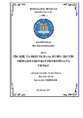 Tìm hiểu và phân tích cách thức truyền thông để xâm nhập thị trường của Vinfast | Bài thảo luận quản trị thương hiệu