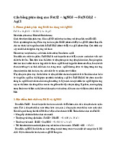 Cân bằng phản ứng sau: FeCl2 + AgNO3 → Fe(NO3)2 + AgCl - Hóa học 11