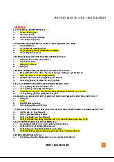 Trắc Nghiệm Ôn Tập Về Tiền Tệ Và Tín Dụng | Tài Chính Tiền Tệ | Học viện Tài chính