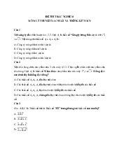 Đề thi trắc nghiệm môn Lý thuyết xác suất và thống kê toán | Học viện Tài chính