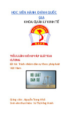 TIỂU LUẬN MÔN PHÁP LUẬT ĐẠI CƯƠNG | Học viện Hành chính Quốc gia