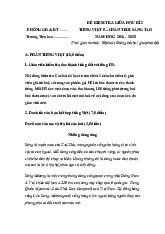 Đề thi giữa học kỳ 2 môn Tiếng Việt lớp 5 năm học 2024-2025 | Bộ sách Chân trời sáng tạo