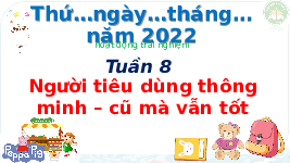 Giáo án điện tử Hoạt động trải nghiệm 3 Cánh diều: Người tiêu dùng thông minh – cũ mà vẫn tốt