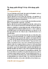 Tín dụng quốc tế là gì? Ví dụ về tín dụng quốc tế?