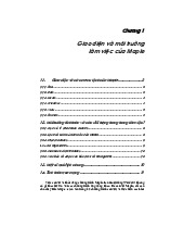 Chương 1: Giao diện và môi trường làm việc của Maple | Bài giảng Maple Đại số tuyến tính