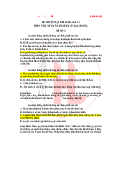 Đề Luyện Tập Kiểm Tra Lần 2 Môn: Nhà Nước Và Pháp Luật Đại Cương