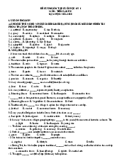 Đề cương tổng hợp cuối kì Tiếng anh lớp 8