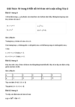 Giải Toán 10 KNTT Bài 15: Hàm số