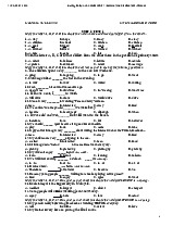 Bài tập bổ trợ Anh 8 Global UNIT 1: Leisure Time Practice Test môn English Studies| Trường Đại học Thăng Long