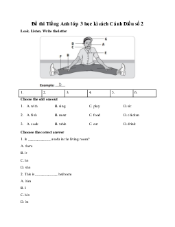 Đề thi Tiếng Anh lớp 3 học kì 2 - Số 2 | Explore Our World