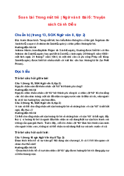 Soạn bài Trong mắt trẻ | Ngữ văn 8 Bài 6: Truyện sách Cánh Diều