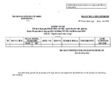 Mẫu danh sách thí sinh tham gia Hội thi Báo cáo viên, tuyên truyền viên giỏi của Đoàn Thanh niên Cộng sản Hồ Chí Minh TP. Hồ Chí Minh năm 2023 | Học viện Hành chính Quốc gia