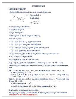Chuyên đề hình bình hành