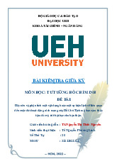 Bài tiểu luận kiểm tra giữa học kì | Môn tư tưởng Hồ Chí Minh