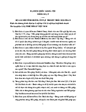 Bộ câu hỏi ôn tập tình huống Luật hiến pháp Việt Nam