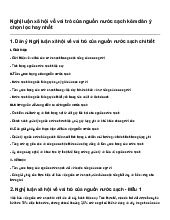 Nghị luận xã hội về vai trò của nguồn nước sạch kèm dàn ý chọn lọc hay nhất | Văn mẫu 9