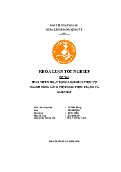 Phát triển hoạt động  Logistics phục vụ ngành nông sản ở Việt Nam: thực trạng  và giải pháp | Kinh doanh quốc tế