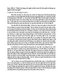 Phân tích “Muốn xây dựng chủ nghĩa xã hội, trước hết cần phải có những con người xã hội chủ nghĩa” | Tư tưởng Hồ Chí Minh | Đại học Thương mại