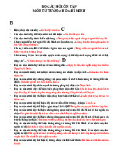 Đề cương môn Tư tưởng Hồ Chí Minh - Trường Đại học lao động -  xã hội.