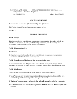Luat Doanh nghiep 2020 ENG