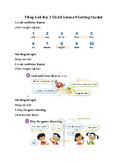 Explore Our World 3 Unit 0 Lesson 9 Getting Started