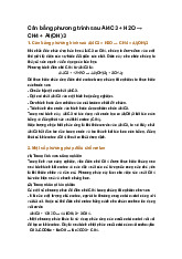 Cân bằng phương trình sau Al4C3 + H2O → CH4 + Al(OH)3