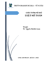 Giáo trình nội bộ Luật kế toán  có 5 chương