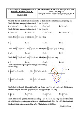 Đề giữa kỳ 2 Toán 12 năm 2024 – 2025 trường THPT Ngô Gia Tự – Phú Yên có đáp án