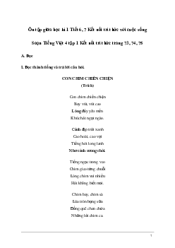 Soạn bài Ôn tập giữa học kì 1 Tiết 6, 7 | Kết nối tri thức