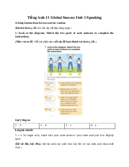 Giải Unit 1 Speaking | Tiếng Anh 11 Global Success