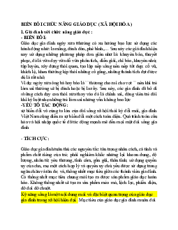 Nội dung lý thuyết môn Chủ nghĩa xã hội khoa học về "Biến đổi chức năng giáo dục (Xã hội hóa)"