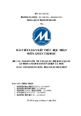 Tiểu luận ĐDKD Môn Quản Trị: Nghiên cứu Nhà Quản Trị Vingroup Môn Đạo đức và trách nhiệm xã hội trong kinh doanh | Trường Đại học Tài chính - Marketing
