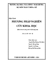 Giáo trình Phương pháp Nghiên cứu Khoa học | Giáo trình môn Toán thống kê |Trường Đại học Tài Chính - Marketing
