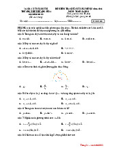 Đề giữa kỳ 1 Toán 11 năm 2025 – 2026 trường THPT Hướng Hóa – Quảng Trị