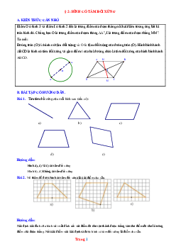 Phương pháp giải Bài 2 Hình có tâm đối xứng Toán 6 CTST