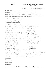 Đề thi thử tốt nghiệp THPT 2025 môn Địa lí bám sát đề minh họa - Đề 14