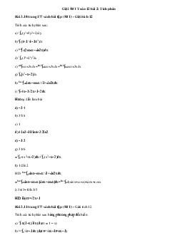 Giải SBT Toán 12 bài 2: Tích phân