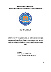 So Sánh Gia Đình Việt Nam Truyền Thống và Hiện Đại | Bài thảo luận chủ nghĩa xã hội khoa học