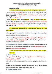 Lý thuyết ôn tập tự luận - Chủ nghĩa xã hội khoa học | Học viện Chính sách và Phát triển