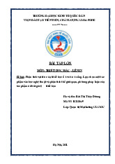 Phân tích vai trò của triết học đối với đời sống. Lựa chọn một tác phẩm văn học nghệ thuật và phân tích thế giới quan, phương pháp luận của tác phẩm đó dưới góc độ triết học | Bài tập lớn môn Lịch sử đảng cộng sản Việt Nam
